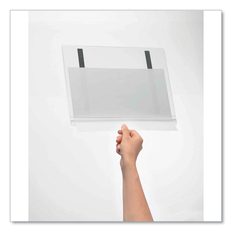 Magnetic Water-Resistant Sign Holder, 8.5 x 11, Clear Frame, 5/Pack