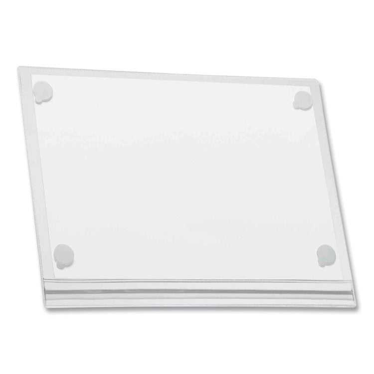 Self-Adhesive Water-Resistant Sign Holder, 8.5 x 11, Clear Frame, 5/Pack