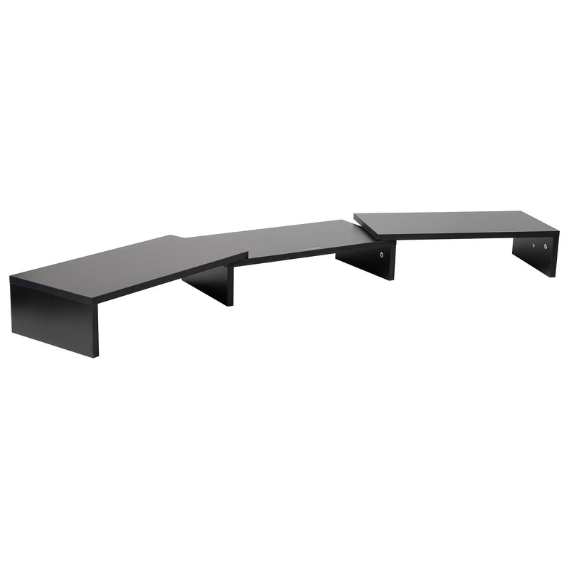 Mind Reader Adjustable Dual Monitor Stand, Up to 44 lbs., Black (MDFMOND-BLK)