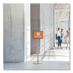 Info Basic Floor Stand, 55.31" Tall, Black Stand, 11 x 17 Face