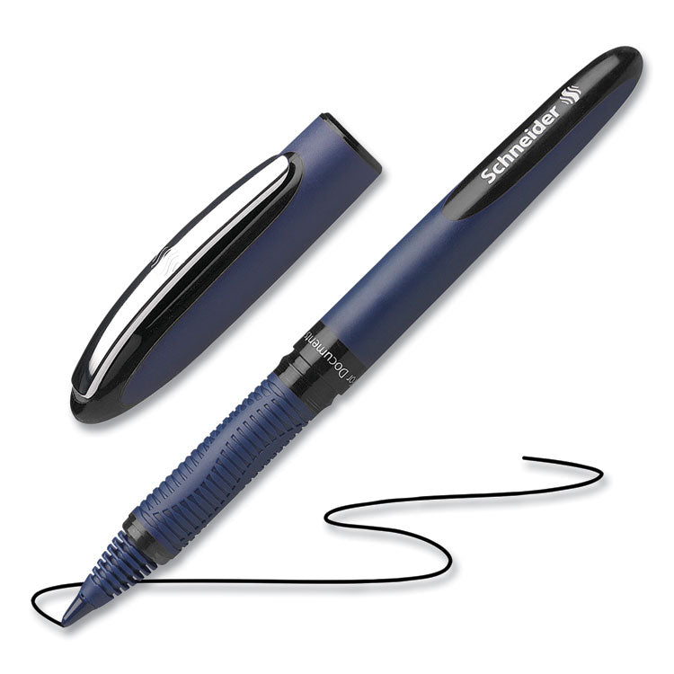 One Business Rollerball Pen, Stick, Fine 0.6 mm, Assorted Ink and Barrel Colors, 4/Pack