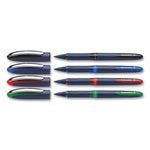 One Business Rollerball Pen, Stick, Fine 0.6 mm, Assorted Ink and Barrel Colors, 4/Pack