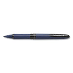 One Business Rollerball Pen, Stick, Fine 0.6 mm, Black Ink, Dark Blue/Black Barrel, 10/Box
