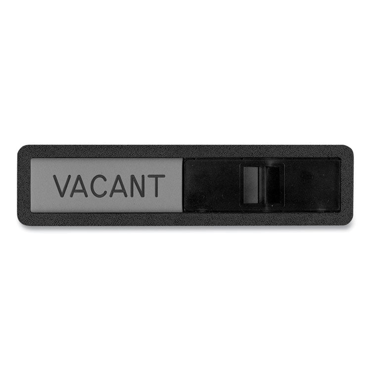 Vacant/In Use Sign, In-Use; Vacant, 2.5 x 10.5, Black/Silver