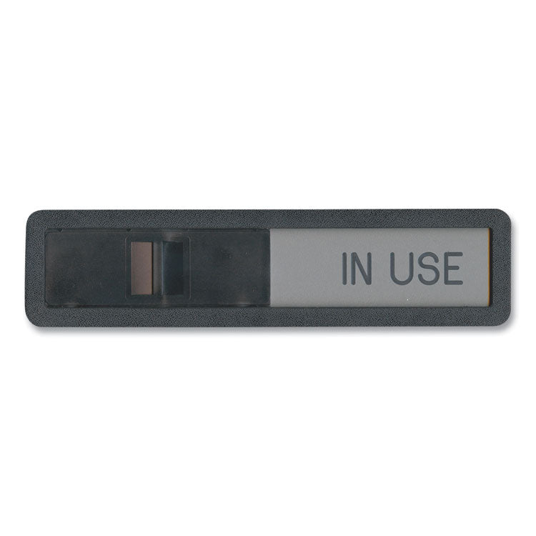 Vacant/In Use Sign, In-Use; Vacant, 2.5 x 10.5, Black/Silver