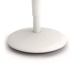Revel Adjustable Height Fidget Stool, Backless, Supports Up to 250 lb, 13.75" to 18.5" Seat Height, Charcoal Seat, White Base