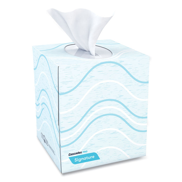 Signature Facial Tissue, 2-Ply, White, Cube, 90 Sheets/box, 36 Boxes/carton
