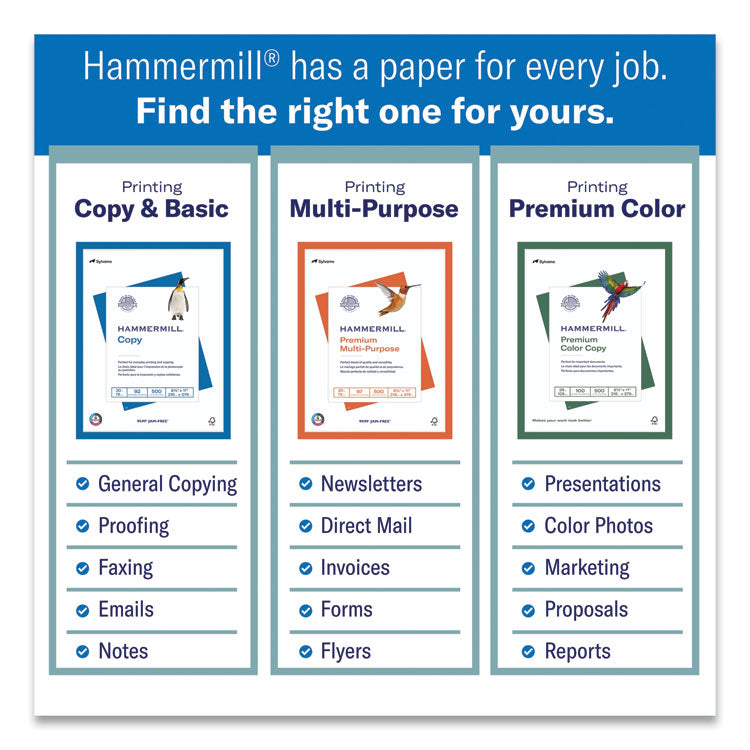 Premium Multipurpose Print Paper, 97 Bright, 20 lb, 8.5 x 11, White, 500 Sheets/Ream, 5 Reams/Carton, 80 Cartons/Pallet