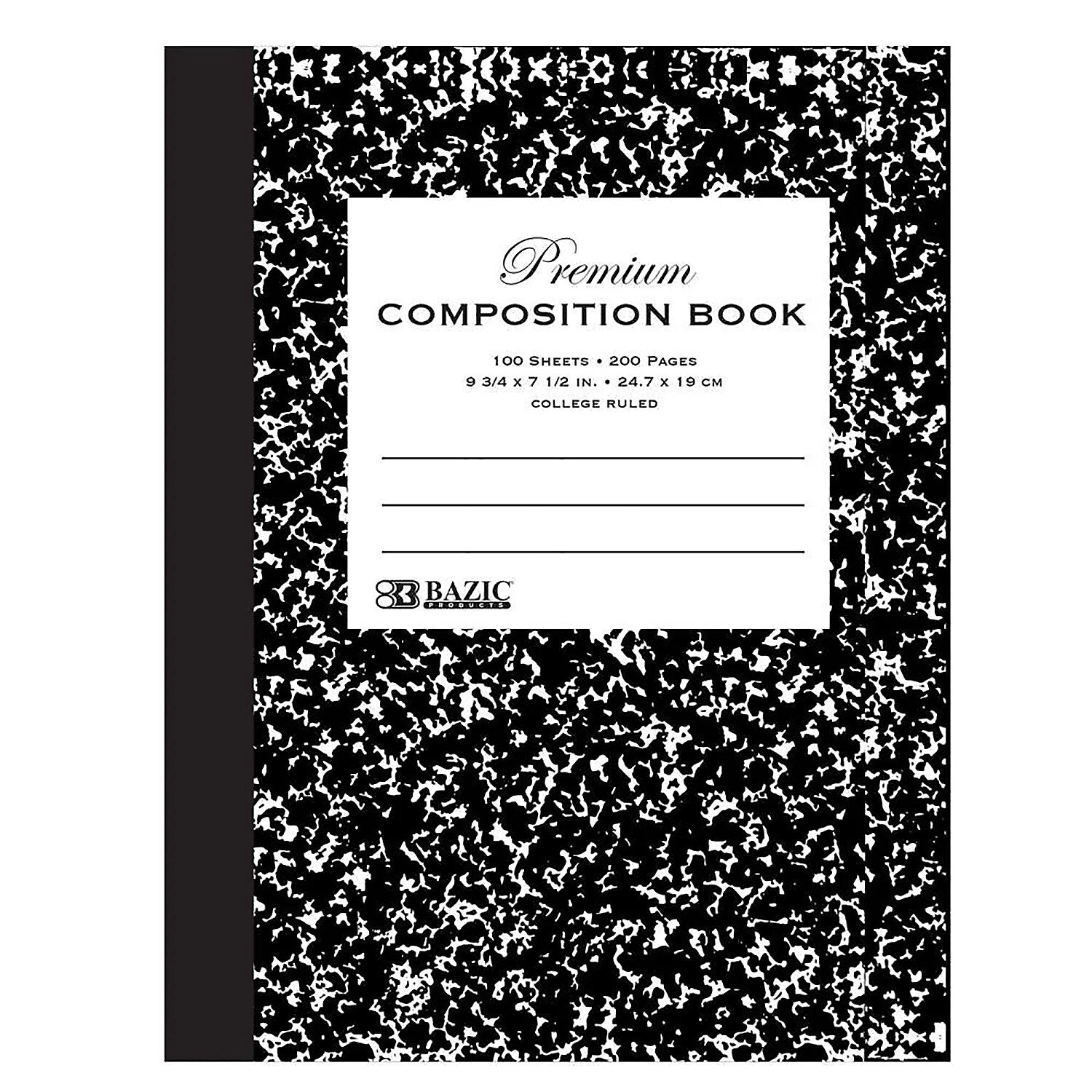 Bazic 1-Subject Composition Notebooks, College Ruled, 100 Sheets, Multicolor, 6/Bundle (BAZ5091-6)