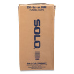 Bare Eco-Forward Treated Paper Funnel Cups, 6 oz, White, 250/Bag, 10/Carton