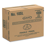 Plastic Cold Cup Lids, Fits 10 oz Cold Cups, Translucent, 100/Pack, 10 Packs/Carton