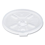 Lift n' Lock Plastic Hot Cup Lids With Straw Slot, Fits 12 oz to 24 oz Hot Cups, Plastic, Translucent, 100/Pack, 10 Packs/CT
