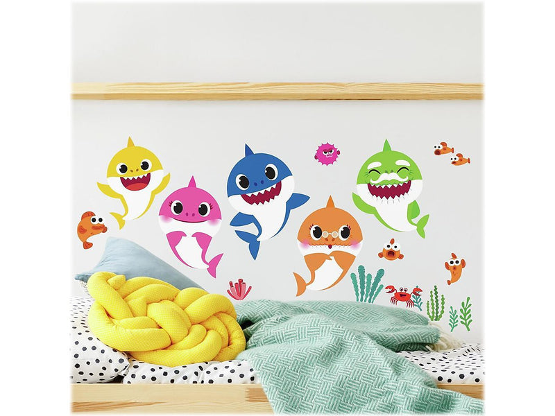 RoomMates Baby Shark Children's Wall Decal Set, Cartoons (RMK4303SCS)