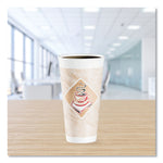 Cafe G Foam Hot/cold Cups, 20 Oz, Brown/red/white, 20/pack