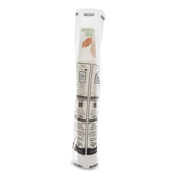 Bare Eco-Forward PLA Paper Hot Cups, 16 oz, White/Green/Orange, 1,000/Carton