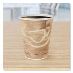 Mistique Polycoated Hot Paper Cups, 8 oz, Brown, 50/Sleeve, 20 Sleeves/Carton