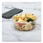 Bare Eco-Forward RPET Deli Containers, ProPlanet Seal, 8 oz, 4.6" Diameter x 1.8" h, Clear, Plastic, 500/Carton