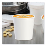 Flexstyle Double Poly Paper Containers, 16 oz, White, Paper, 25/Pack, 20 Packs/Carton