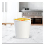 Flexstyle Double Poly Paper Containers, 16 oz, White, Paper, 25/Pack, 20 Packs/Carton