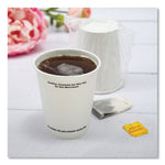 Single-Sided Poly Paper Hot Cups, Individually Wrapped, 10 oz, White, 24/Bag, 20 Bags/Carton