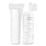 Flexstyle Double Poly Food Combo Packs, 8 oz, White, Paper, 25/Pack, 10 Packs/Carton