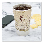 Double Sided Poly (DSP) Paper Cold Cups, 16 oz, Beige/White/Red, 50/Sleeve, 20 Sleeves/Carton