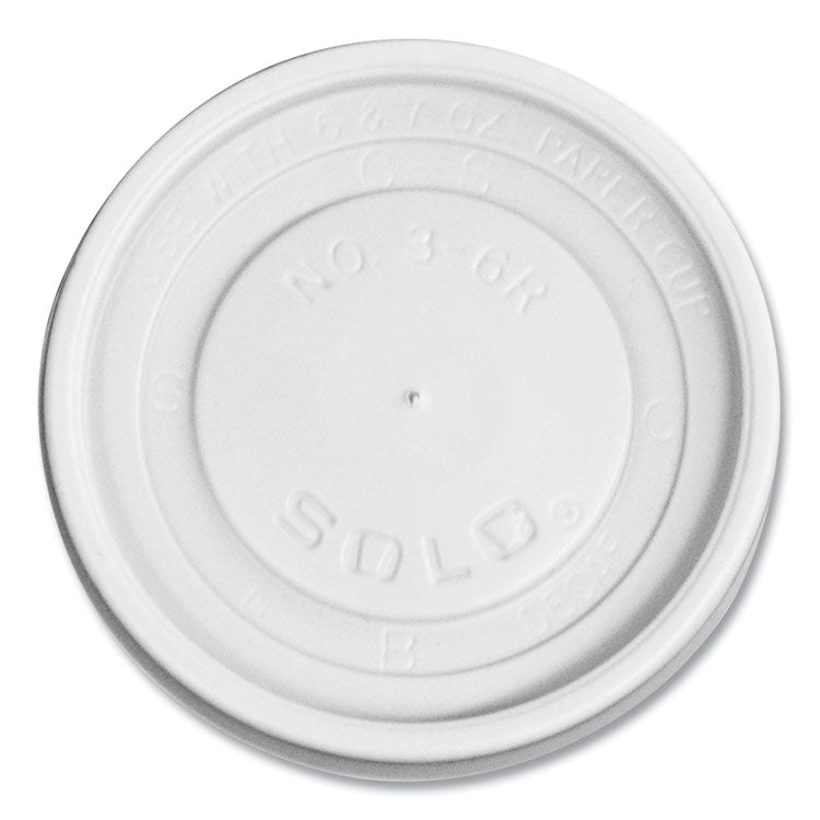 Polystyrene Vented Hot Cup Lids, Fits 4 oz to 6 oz Hot Cups, Plastic, White, 100/Pack, 10 Packs/Carton
