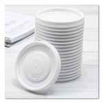 Polystyrene Vented Hot Cup Lids, Fits 4 oz to 6 oz Hot Cups, Plastic, White, 100/Pack, 10 Packs/Carton