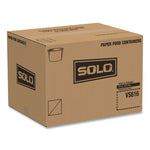 Double Poly Paper Food Container, Squat, 16 oz, White, 25/Pack, 20 Packs/Carton