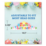 Student Crown, Birthday, 14.5 x 5.13, Assorted Colors, 30/Pack