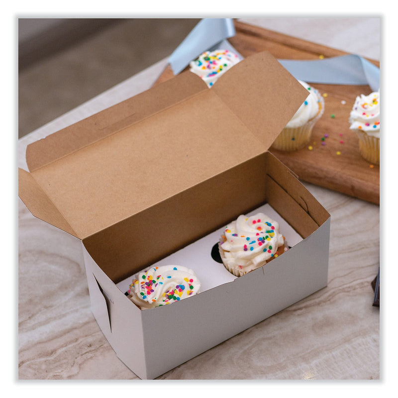 SCT White One-Piece Non-Window Bakery Boxes, Standard, 9 x 5 x 4, White, Paper, 250/Bundle