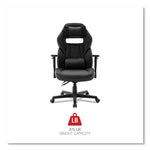 Racing Style Ergonomic Gaming Chair, Supports 275 Lb, 15.91" To 19.8" Seat Height, Black/gray Trim Seat/back, Black/gray Base