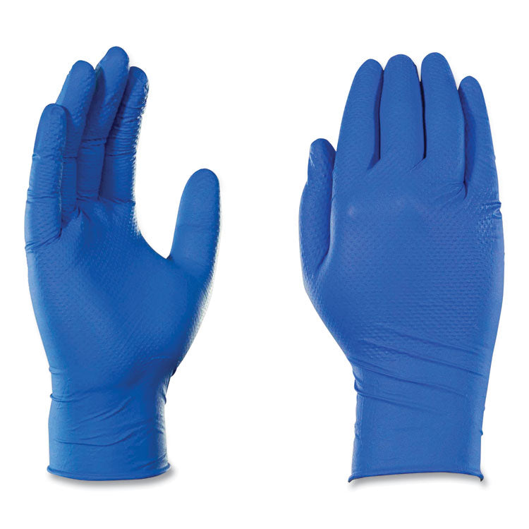Heavy-Duty Industrial Nitrile Gloves, Powder-Free, Medium, 6 mil Thick, 9.5" Long, Royal Blue, 100/Box, 10 Boxes/Carton