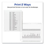 Customizable TOC Ready Index Black and White Dividers, 26-Tab, A to Z, 11 x 9.25, 1 Set