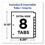 Insertable Big Tab Dividers, 8-Tab, 11.13 x 9.25, White, Assorted Tabs, 1 Set