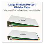 Insertable Big Tab Plastic 2-Pocket Dividers, 8-Tab, 11.13 X 9.25, Assorted, 1 Set