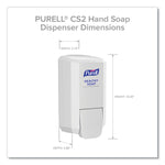CS2 Healthy Soap Dispenser, 1,000 mL, 5.14" x 3.88" x 10", White, 6/Carton
