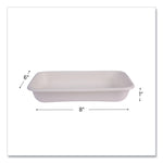 Vanguard Worldview Renewable and Compostable Sugarcane Take-Out Containers, 24 oz, 8 x 6 x 1, White, 400/Carton