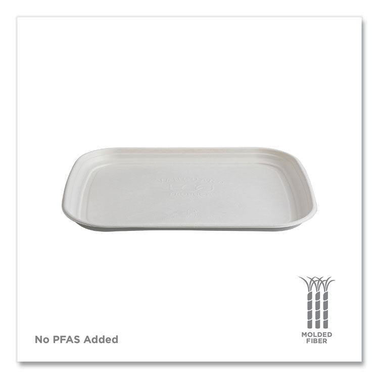 Regalia Sugarcane Servingware, Platter, 13 x 17, White, 100/Carton