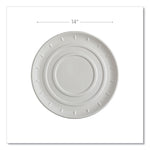 Vanguard Molded Fiber Pizza Tray, 14" Diameter, White, Sugarcane, 50/Carton