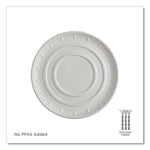 Vanguard Molded Fiber Pizza Tray, 14" Diameter, White, Sugarcane, 50/Carton