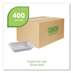 Vanguard Worldview Renewable and Compostable Sugarcane Take-Out Containers, 16 oz, 7 x 5 x 1, White, 400/Carton