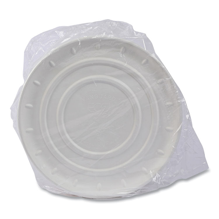 Vanguard Molded Fiber Pizza Tray, 14" Diameter, White, Sugarcane, 50/Carton