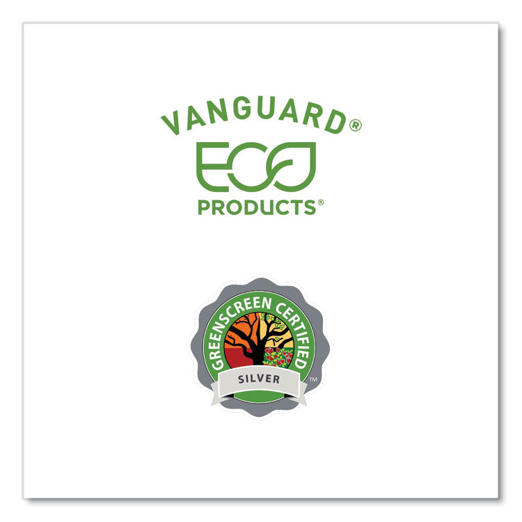 Vanguard Renewable and Compostable Sugarcane Bowls, 24 oz, White, 400/Carton