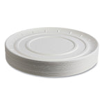 Vanguard Molded Fiber Pizza Tray, 16" Diameter, White, Sugarcane, 50/Carton