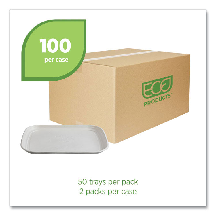 Regalia Sugarcane Servingware, Platter, 13 x 17, White, 100/Carton