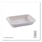 Vanguard Worldview Renewable and Compostable Sugarcane Take-Out Containers, 16 oz, 7 x 5 x 1, White, 400/Carton
