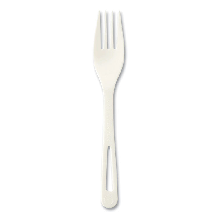 Cutlery Dispenser Refills, Fork, Plastic, White, 100/Bag, 10 Bags/Carton