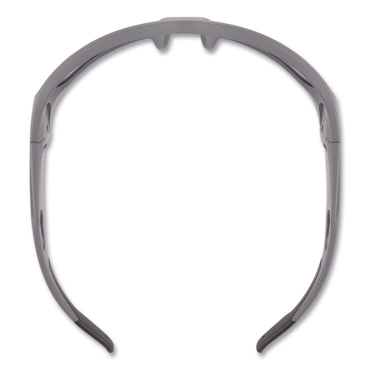 Skullerz BALDR Safety Glasses, Matte Gray Nylon Impact Frame, Anti-Fog Clear Polycarbonate Lens