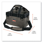 Arsenal 5844 Bucket Truck Tool Bag with Tethering Attachment Points, 8 Compartments, 13 x 7.5 x 7.5, Gray